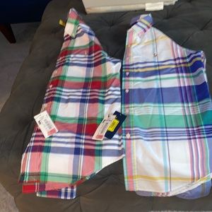 Two men’s classic fit polo button down